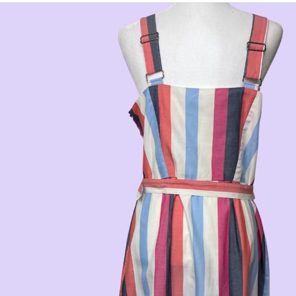EUC - Multicolor striped Button Front Dress - Picture 7 of 10